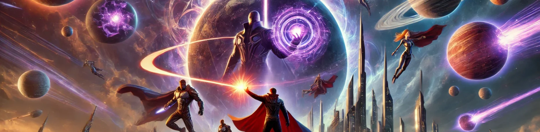 DALL·E 2024-12-31 14.49.10 - A dramatic 3D advertisement for a book, comic, or story series titled 'The One Breed Tales.' The cover features a powerful scene of a vast, otherworld